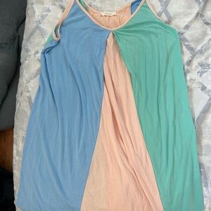 Sherbet colors dress, size large